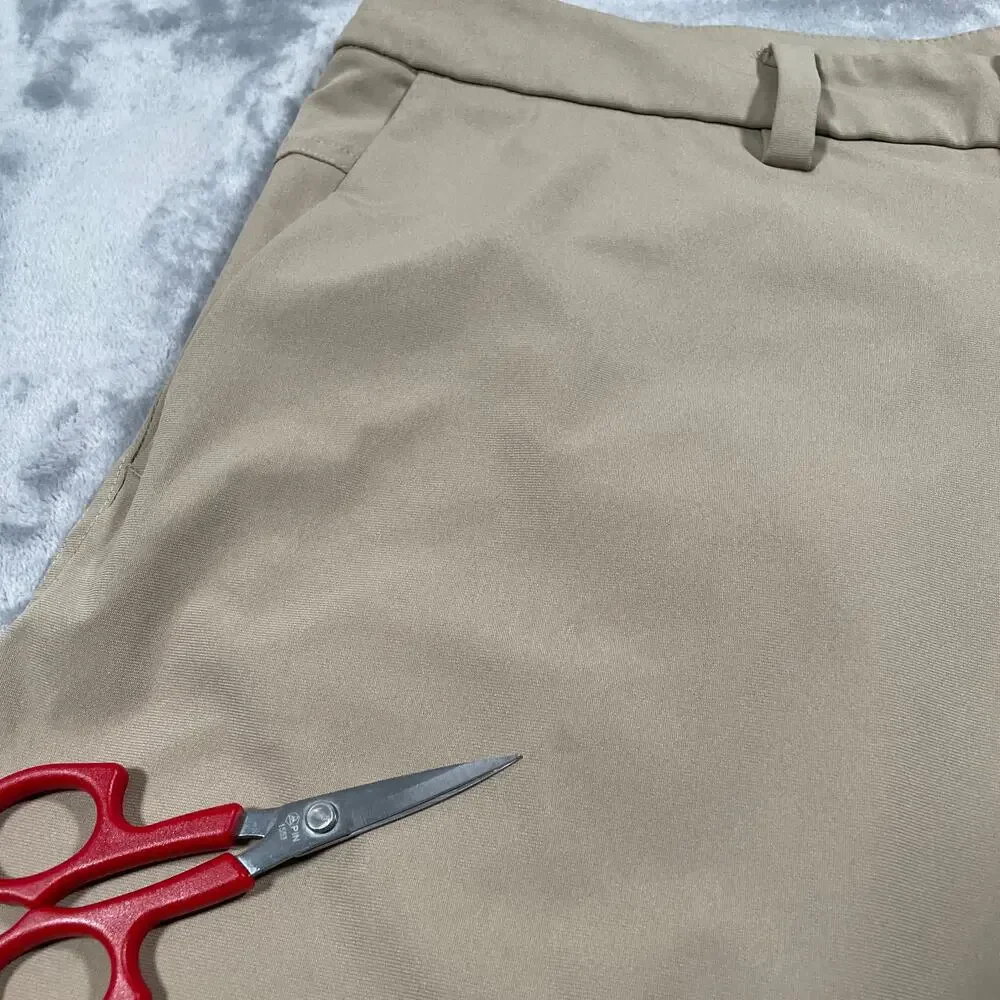 Lululemon Shorts Mens 38 Tan Chino Stretch Casual Basic Everyday Commuter - Picture 9 of 12